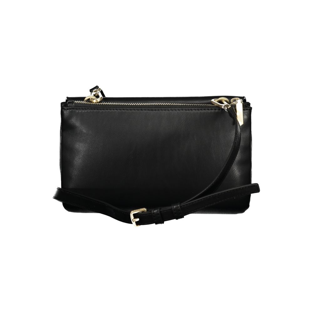 Calvin Klein Black Polyester Leather Effect Shoulder Handbag