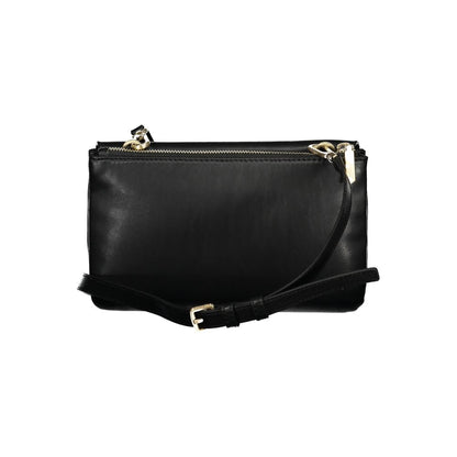 Calvin Klein Black Polyester Leather Effect Shoulder Handbag