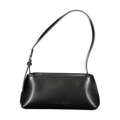Calvin Klein Black Faux Leather Shoulder Handbag