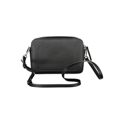 Calvin Klein Black Textured Polyethylene Crossbody Handbag