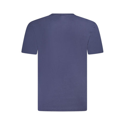T-Shirt by Fila for men in organic cotton blue & print showcases a dramatic silhouette, elegantly detailed with a dramatic crew neckline and for a truly dramatic finish.