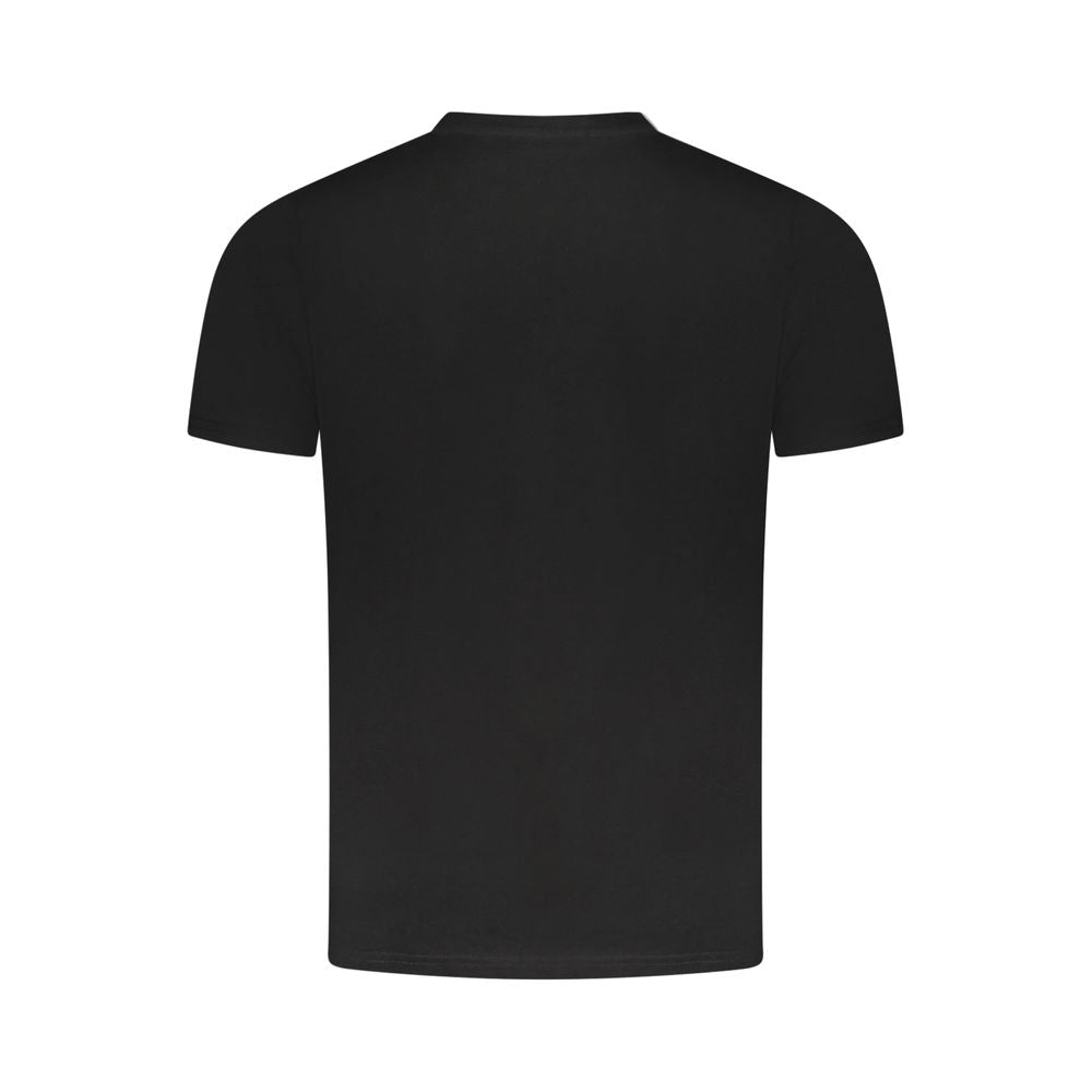 T-Shirt by Cavalli Class for men in cotton black & print showcases a fashionable silhouette, elegantly detailed with a fashionable and for a sophisticated, high-fashion look.