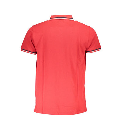 Polo Shirt by Cavalli Class for men in cotton red & signature presents a sleek silhouette, featuring a refined and for a sleek finish.