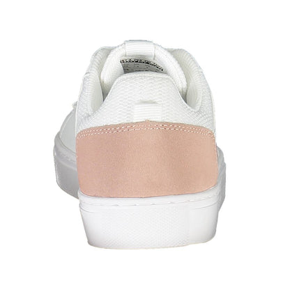 Sneakers by Napapijri for women in polyester polyethylene leather white presents a sumptuous silhouette from the City Crisp Women's Casual Polyester Polyethylene Leather Sneakers collection, showcasing a sumptuous casual style for an elevated aesthetic.