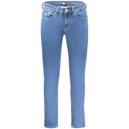 Tommy Hilfiger Blue Cotton Men Slim Tapered Jean