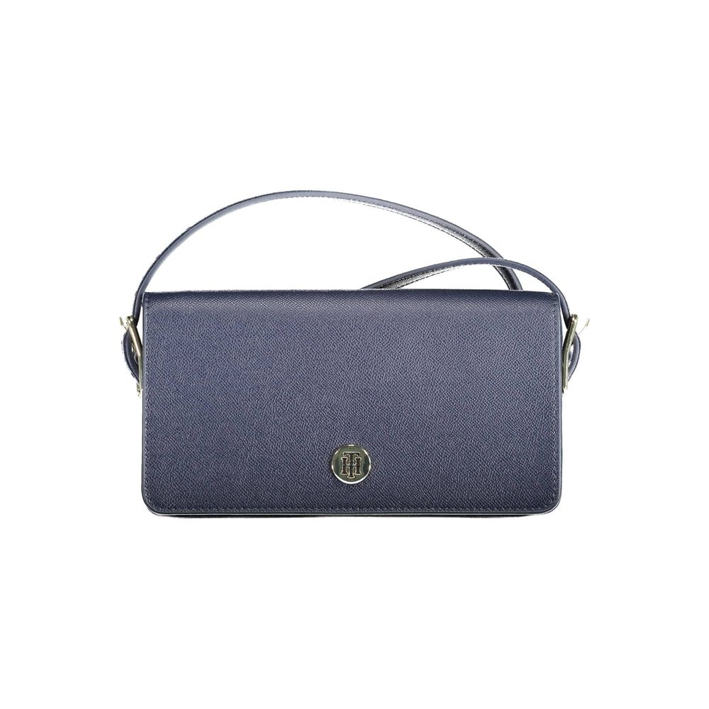 Tommy Hilfiger Blue Faux Leather Convertible Handbag