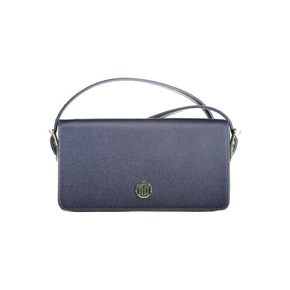 Tommy Hilfiger Blue Faux Leather Convertible Handbag