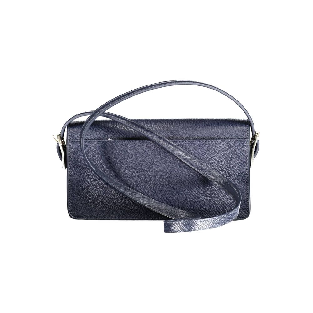 Tommy Hilfiger Blue Faux Leather Convertible Handbag