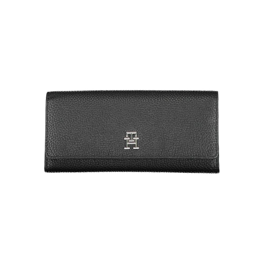 Tommy Hilfiger Black Pebbled Faux Leather Wallet