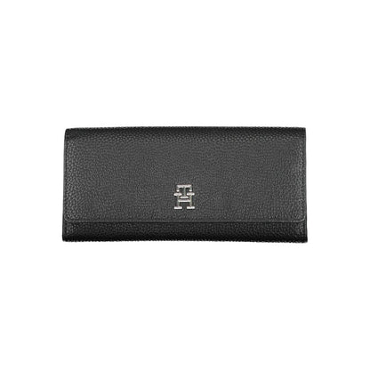 Tommy Hilfiger Black Pebbled Faux Leather Wallet
