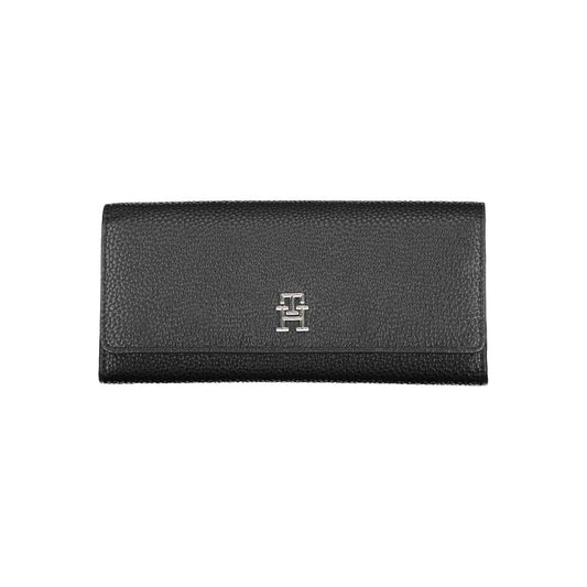 Tommy Hilfiger Black Pebbled Faux Leather Wallet