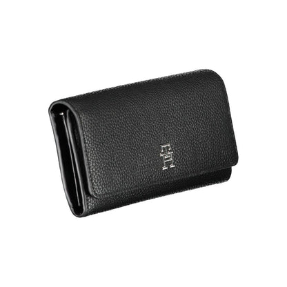 Tommy Hilfiger Black Pebbled Faux Leather Wallet