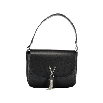 Valentino Bags Black Textured Faux Leather Shoulder Handbag