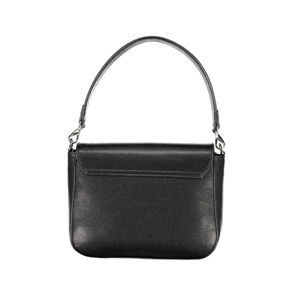 Valentino Bags Black Textured Faux Leather Shoulder Handbag