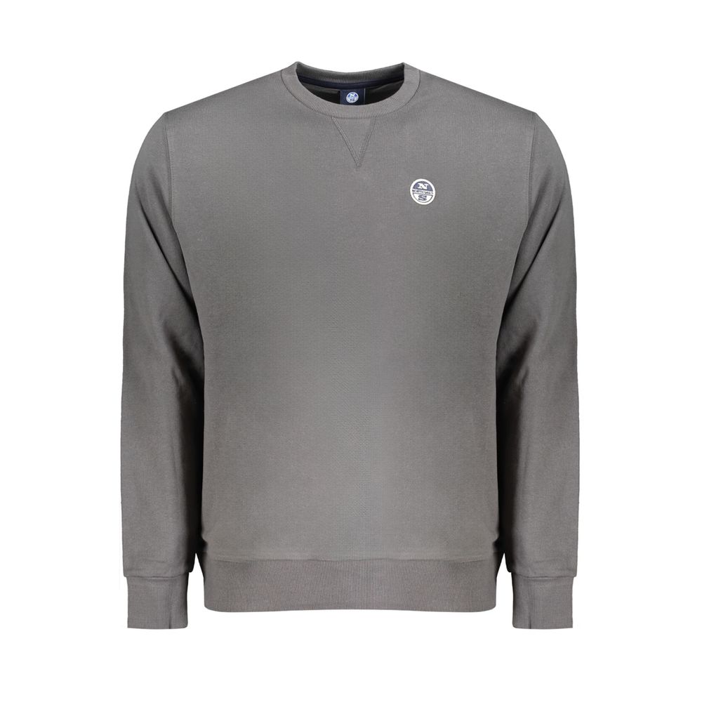 North Sails Gray Cotton Men Sweater
