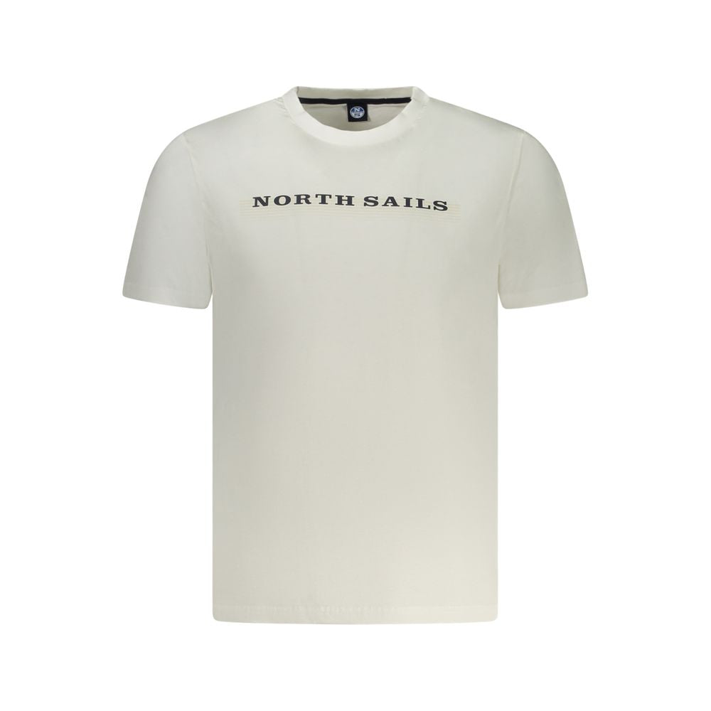 T-Shirt by North Sails for men in cotton white & print showcases a chic silhouette, artfully detailed with a chic crew neckline and for a chic finish.
