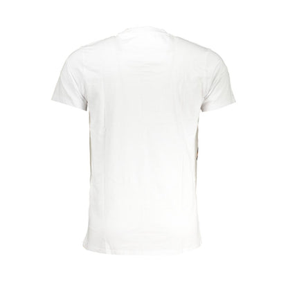T-Shirt by Cavalli Class for men in cotton white & print showcases a dramatic silhouette, elegantly detailed with a dramatic crew neckline and for a truly dramatic finish.