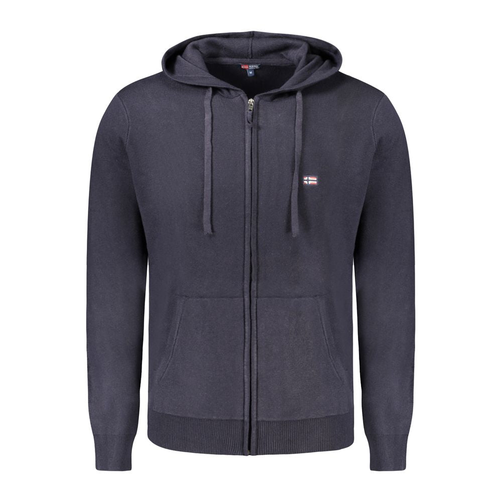 Hooded Top by Norway 1963 for men in viscose polyester & polyamide blue features an sumptuous silhouette, showcasing a sophisticated hooded neckline and sumptuous long-sleeve for a refined look.