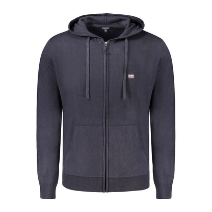 Hooded Top by Norway 1963 for men in viscose polyester & polyamide blue features an sumptuous silhouette, showcasing a sophisticated hooded neckline and sumptuous long-sleeve for a refined look.