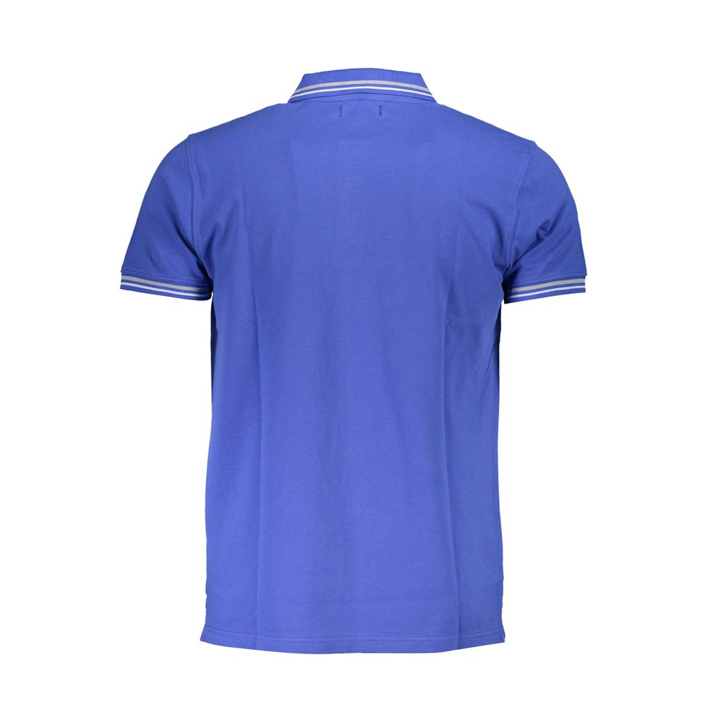 Polo Shirt by Cavalli Class for men in cotton blue presents a distinguished silhouette, showcasing a sophisticated and distinguished for a truly distinguished finish.