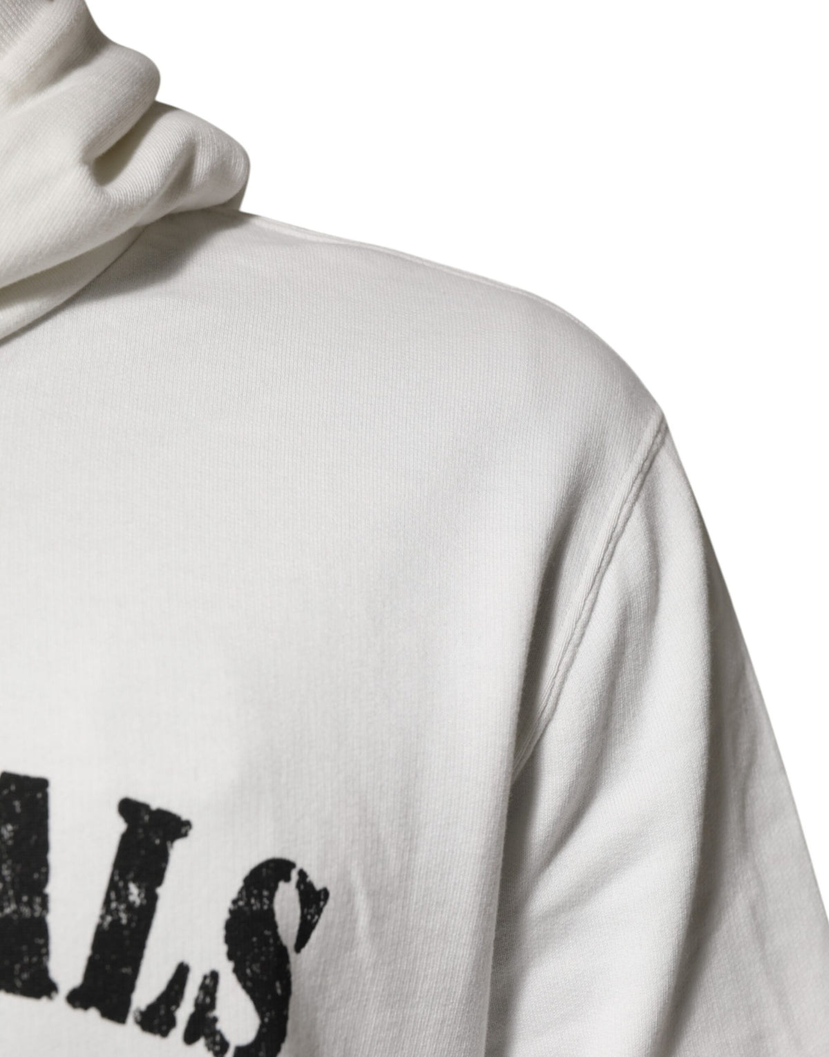 Dolce & Gabbana Men's Regular Fit Cotton Hoodie - White Print