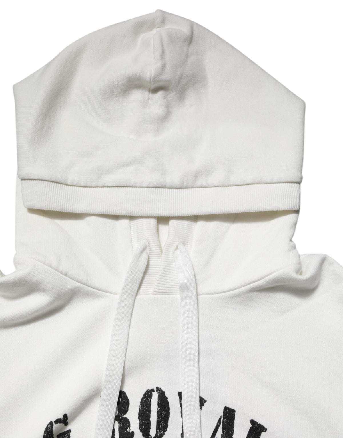 Dolce & Gabbana Men's Regular Fit Cotton Hoodie - White Print