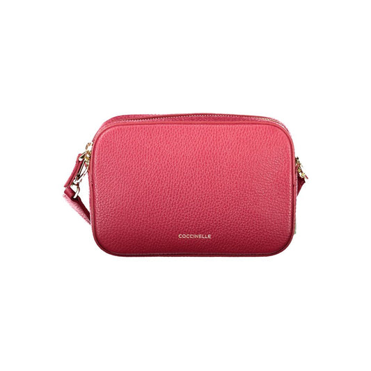 Coccinelle Red Leather Tebe Crossbody Handbag