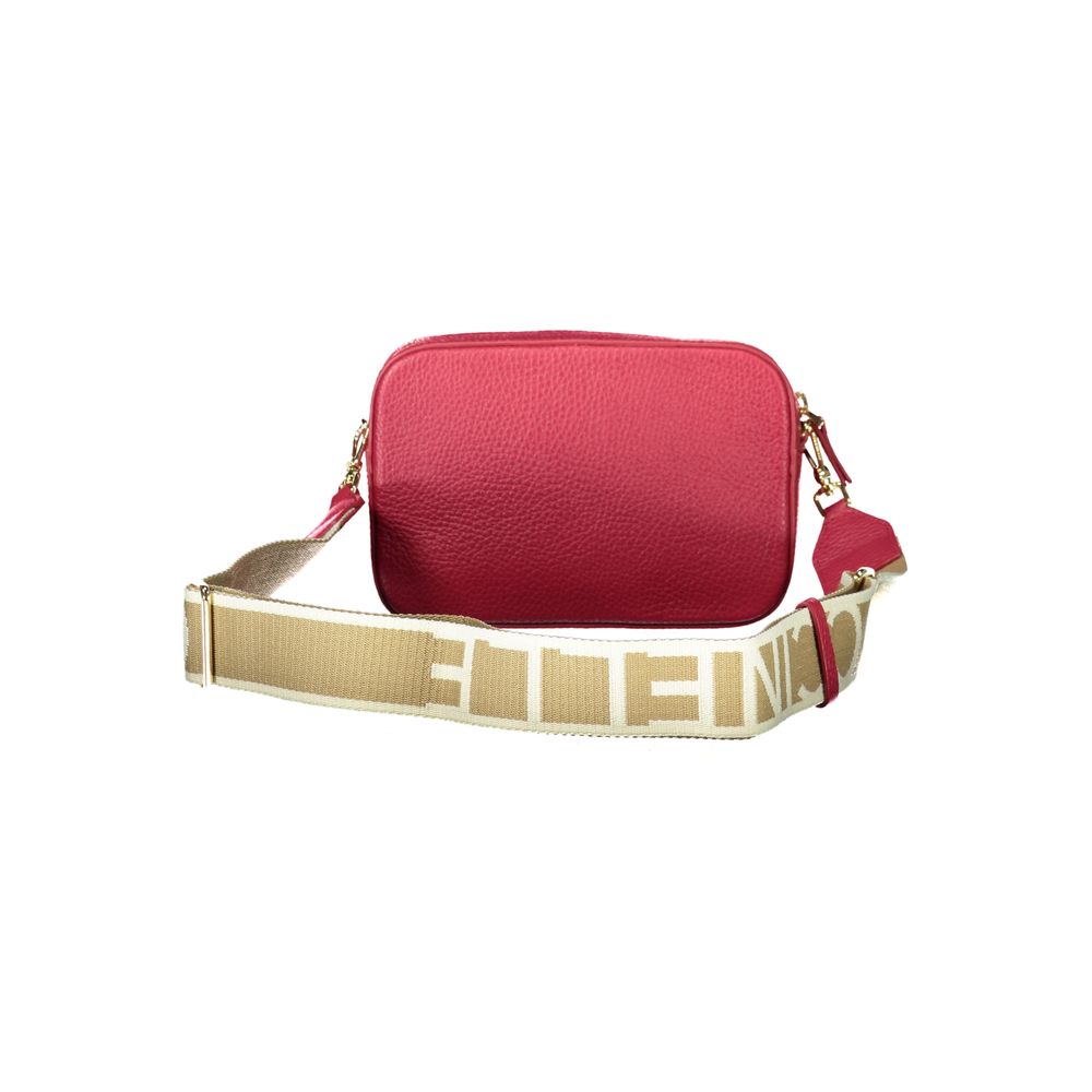 Coccinelle Red Leather Tebe Crossbody Handbag