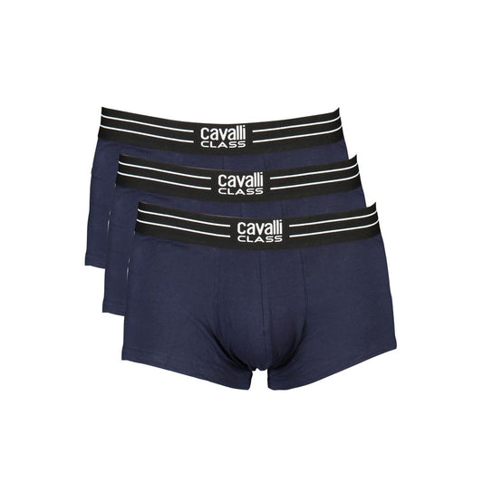 Cavalli Class Blue Cotton Underwear Boxer