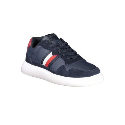 Tommy Hilfiger Blue Leather Men Sneaker