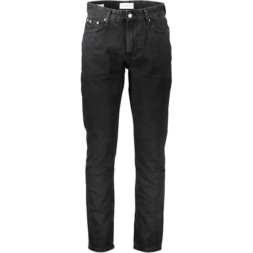 Calvin Klein Black Cotton Straight Jeans