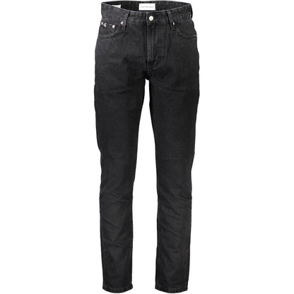 Calvin Klein Black Cotton Straight Jeans
