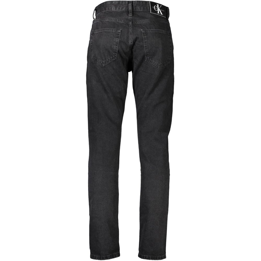 Calvin Klein Black Cotton Straight Jeans