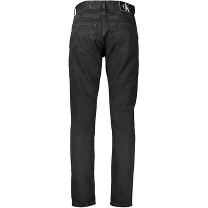Calvin Klein Black Cotton Straight Jeans