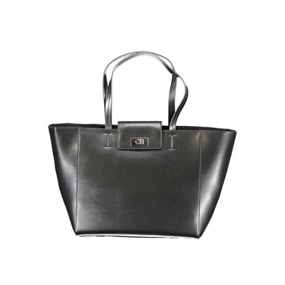 Calvin Klein Black Leather Effect Polyester Shopper Handbag