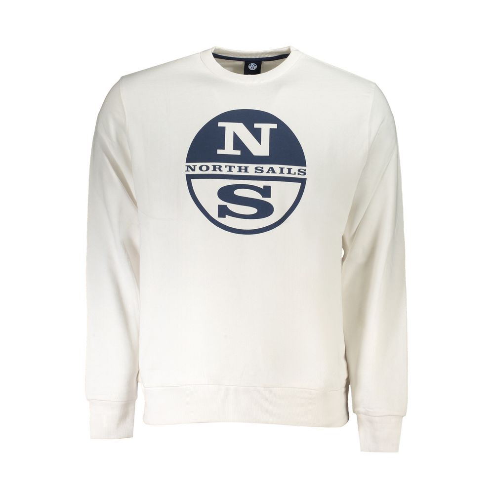 Sweatshirt by North Sails for men in cotton white & print features a unrivaled silhouette with a refined crew neckline and unrivaled long-sleeve detailing for a sophisticated look.