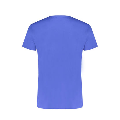 T-Shirt by Trussardi for men in cotton blue & print showcases a unassuming silhouette, artfully detailed with a refined and unassuming for a sophisticated, contemporary look.
