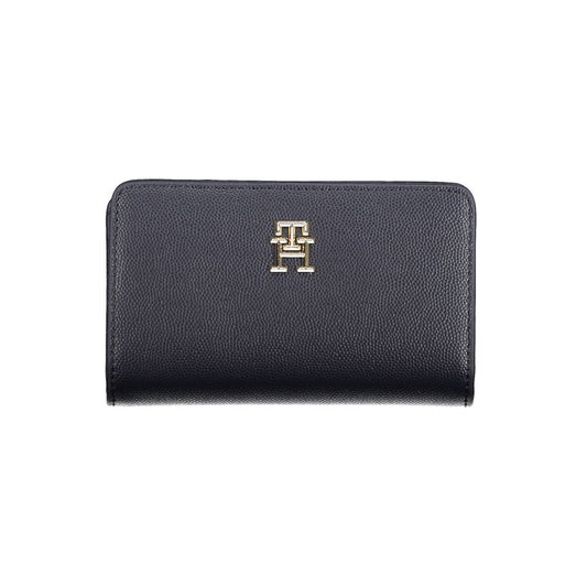 Tommy Hilfiger Blue Polyethylene Leather Effect Women Wallet