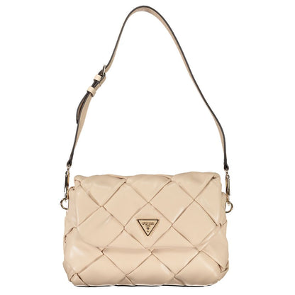 Guess Jeans Pink Quilted Faux Leather Shoulder Handbag