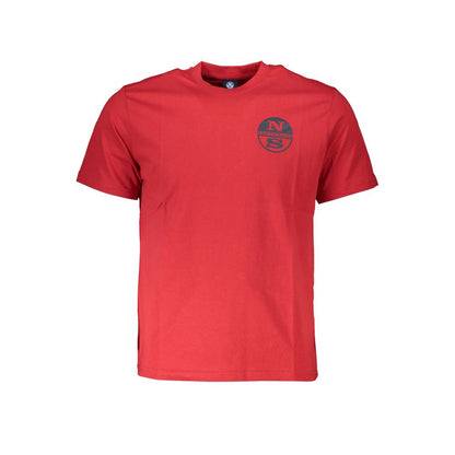 T-Shirt by North Sails for men in cotton red & print showcases a chic silhouette, artfully detailed with a chic crew neckline and for a chic finish.