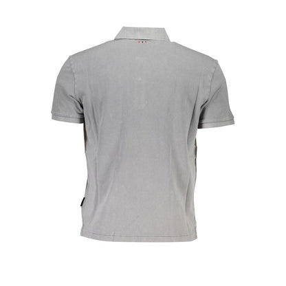 Napapijri Brown Cotton Men Polo Shirt