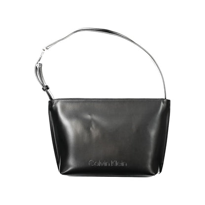 Calvin Klein Black Polyester leather Effect Shoulder Handbag