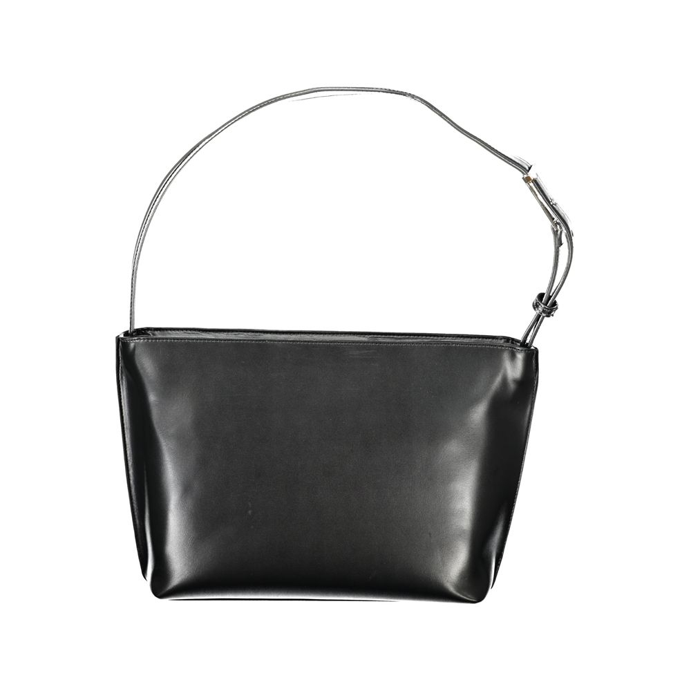Calvin Klein Black Polyester leather Effect Shoulder Handbag