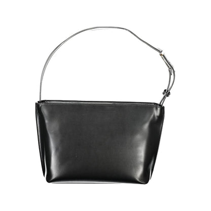Calvin Klein Black Polyester leather Effect Shoulder Handbag