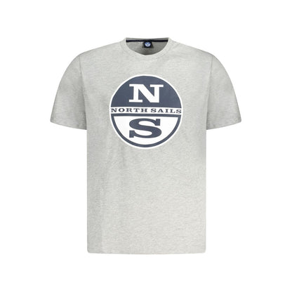 T-Shirt by North Sails for men in cotton brown, gray & print features an edgy silhouette, meticulously detailed with a sophisticated short-sleeve and crew neckline for a truly edgy finish.