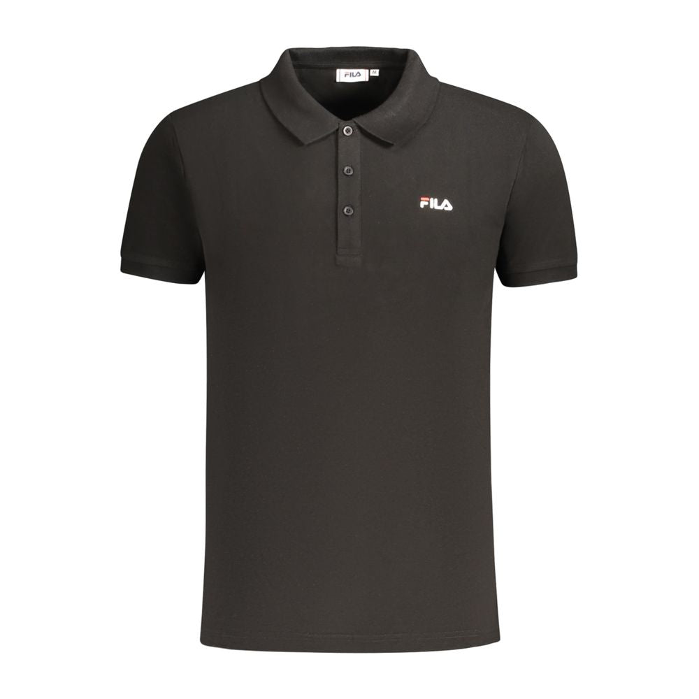 Polo Shirt by Fila for men in cotton black showcases a enviable silhouette, featuring a refined and for a enviable finish.