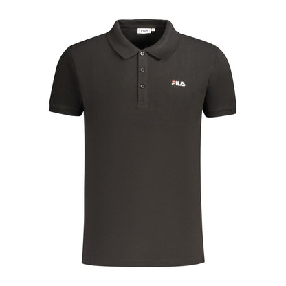 Polo Shirt by Fila for men in cotton black showcases a enviable silhouette, featuring a refined and for a enviable finish.