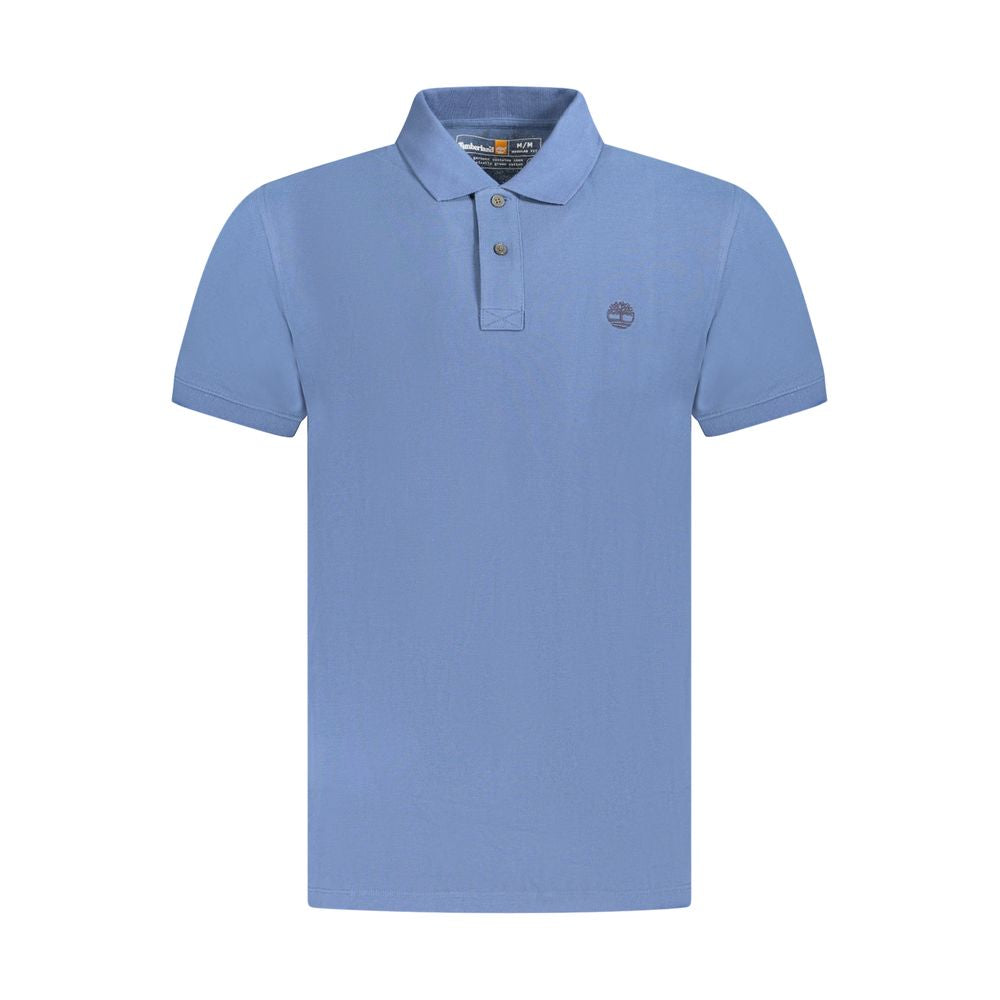 Polo Shirt by Timberland for men in organic cotton blue & signature presents a distinguished silhouette, showcasing a sophisticated and distinguished short-sleeve for a truly distinguished finish.