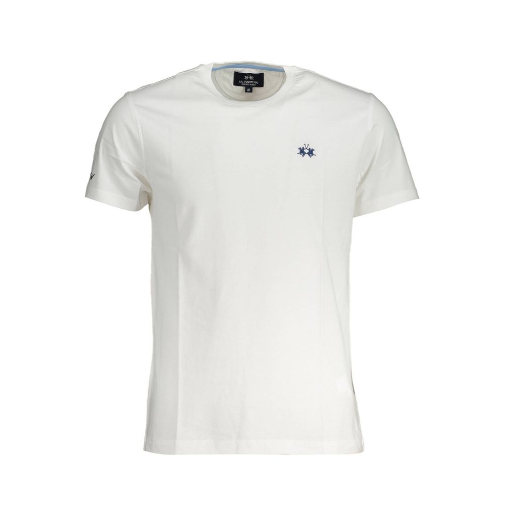 T-Shirt by La Martina for men in cotton white & print showcases a chic silhouette, artfully detailed with a chic crew neckline and for a chic finish.