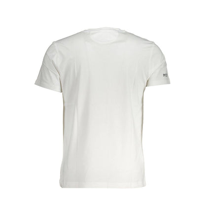 T-Shirt by La Martina for men in cotton white & print showcases a fashionable silhouette, elegantly detailed with a fashionable and crew neckline for a sophisticated, high-fashion look.